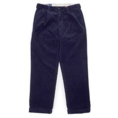 ポロラルフローレン POLO RALPH LAUREN 90s 90年代 2タック コーデュロイトラウザー 定番 HAMMOND PANT USA ヴィンテージ 古着 メンズ パンツ ダークネイビー / 濃紺 W36 L32【中古】