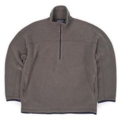 パタゴニア PATAGONIA 90s 97年製 ライトウェイトシンチラシャーリングプルオーバー ハーフジップ フリースジャケット プルオーバー USA製 スナップT レトロX アメリカ オーバルロゴ 刺繍 ヴィンテージ 古着 ブラウン M【中古】