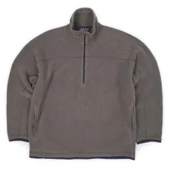 パタゴニア PATAGONIA 90s 97年製 ライトウェイトシンチラシャーリングプルオーバー ハーフジップ フリースジャケット プルオーバー USA製 スナップT レトロX アメリカ オーバルロゴ 刺繍 ヴィンテージ 古着 ブラウン M【中古】