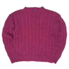 オールドギャップ OLD GAP 90s 90年代 ケーブル編み コットンニット 旧タグ 紺タグ USA ヴィンテージ アメリカ 古着 メンズ ニット セーター ピンク ラズベリー S【中古】