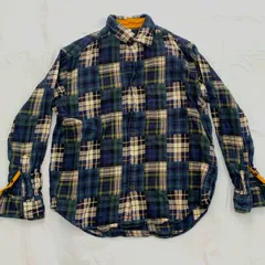 TAKEO KIKUCHI【チェックシャツ】綿100％／長袖／ネイビー系マルチカラー／メンズカジュアル／M相当／秋冬