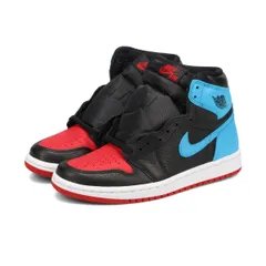 NIKE WMNS AIR JORDAN 1 HIGH OG BLACK/DK POWDER BLUE/GYM RED 【UNC TO CHICAGO】 23.0cm