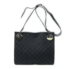 [中古] GUCCI グッチエクリプス クロスボディ ショルダーバッグ黒GGキャンバスA