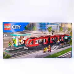 未使用 レゴ LEGO ダウンタウン トラム ストリートカー 路面電車 乗降プラットフォーム 停留所 ブロック