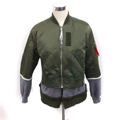 【中古】アンダーカバー UNDERCOVER JUN TAKAHASHI スウェット切替 裾KN リブ MA-1 中綿 ジャケット アウター 2 アンダーカバー UNDERCOVER JUN TAKAHASHI スウェット切替 裾KN リブ