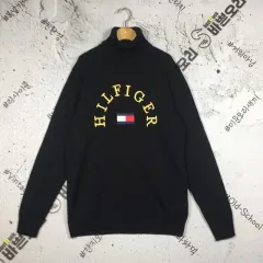 トミー ジーンズ タートルネック ハイネック ニット セーター ブラック L 2400103