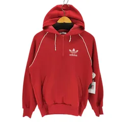 アディダス adidas 80s トレフォイルロゴ刺繍 ハーフジップパーカー メンズ JPN：M 