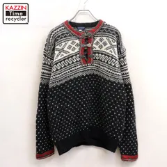 90s vintage ノルディック柄 ウール ニットセーター レディース 表記Lサイズ
