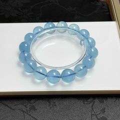 1点のみ 天然石 アクアマリン ブレスレット 15mm以上 大玉 A08 - メルカリ