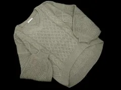 LOWRYS FARM ローリーズファーム Vネック ケーブル ニット セーター sizeM/グレー ◇■ レディース