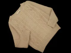 E Hyphen World gallery イーハイフンワールドギャラリー ケーブル編み ニット セーター sizeF/ベージュ ◇■ レディース