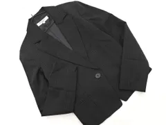 NATURAL BEAUTY BASIC ナチュラルビューティーベーシック ウール100% ストライプ テーラード ジャケット sizeS/黒 ◇■ レディース