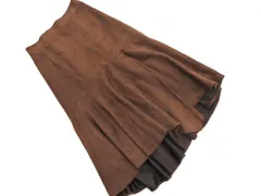 GLOBAL WORK グローバルワーク スウェード調 マーメイド スカート sizeS/ダークブラウン  ◇■ レディース