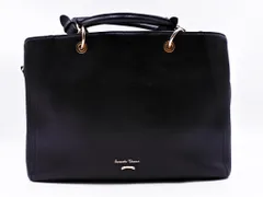 Samantha Thavasa サマンサタバサ レザー 2WAY トート バッグ 黒 ■■ レディース