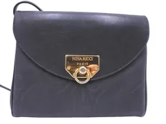 NINA RICCI ニナリッチ レザー 2WAY クラッチ ショルダー バッグ 黒 ■■ レディース