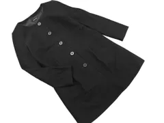 LAUTREAMONT ロートレアモン ウール100% ノーカラー コート size3/黒 ◇■ レディース