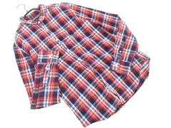 SHIPS JET BLUE シップスジェットブルー チェック ネル シャツ sizeL/白ｘ紺x赤 ◇■ メンズ