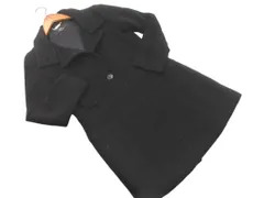 INED イネド アンゴラ混 スタンドカラー コート size9/黒 ◇■ レディース