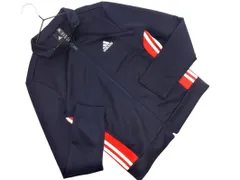 adidas アディダス トラック ジャケット sizeL/紺ｘ赤 ◇■ レディース