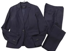 ZARA basic ザラ ベーシック セットアップ ジャケット パンツ スーツ size34/紺 ◇■ レディース