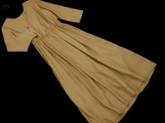 green label relaxing グリーンレーベルリラクシング ユナイテッドアローズ BY DRESS バック カシュクール ドレス ワンピース sizeM/ベージュ ■■ レディース