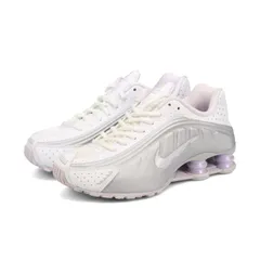NIKE WMNS SHOX R4 WHITE/BARELY GRAPE/MTLC PLATINUM 24.0cm