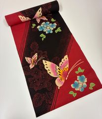 浴衣反物 花の東京 綿100% 蝶柄 深緑 浴衣反物 花の東京 綿100% 蝶柄 深緑 - メルカリ