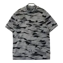 サイズ：M ADIDAS GOLF アディダスゴルフ 2023年 モックネック 半袖Tシャツ 迷彩柄 カモフラ グレー系 [240101562706] ゴルフウェア メンズ ストスト