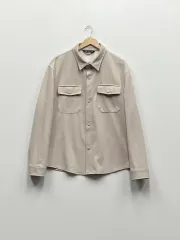 ザラ シャツ ジャケット XL ベージュ