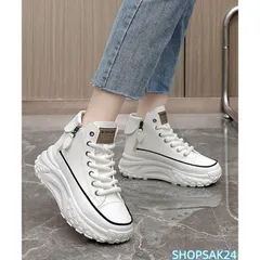 ハイカットスニーカー レディース 厚底 靴 カジュアルシューズ 通学 通勤 歩きやすい676