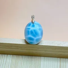 上級 EU製★ラリマーペンダント★パワーストーン アクセサリー 天然石A 高級 綺麗 お守り 約26.6*21.9*10.5mm ZB9740