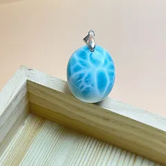 貴重 EU製★ラリマーペンダント★パワーストーン アクセサリー 天然石A 高級 綺麗 お守り 約26.4*22.2*11.5mm ZB9743