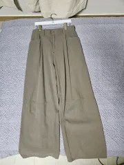 (3)POLYTERU 24fw ワンタック Gosima カーキグレー 3サイズ