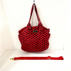 08w14343 マークバイマークジェイコブス MARC BY MARC JACOBS  2wayバッグ ショルダーバッグ/トートバッグ レッド 水玉模様 ドット柄  カバン  バッグ  【中古品】