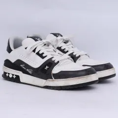 26.5cm LOUIS VUITTON LVトレイナー ローカットスニーカー サイズ8 ホワイト ブラック MS1202