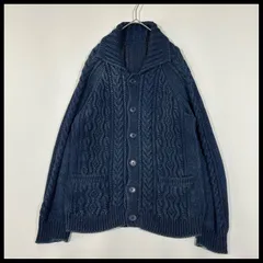 ユニフォームエクスペリメント　uniform experiment　フィッシャーマンニット　ケーブル　カーディガン　インディゴ染め　2のサムネイル