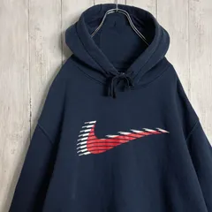 【海外モデル】ナイキ NIKE リブデザイン ネイビー パーカー #901