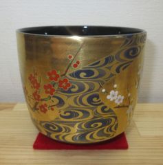 送料込【逢絢亭・新品】茶道具 蓋置 膳所焼 金彩 稲穂の図 陽炎園 共箱入り 逢絢亭・新品】茶道具 蓋置 膳所焼 金彩 稲穂の図 陽炎園 岩崎新定 共