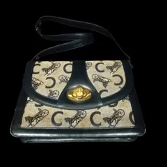 CELINE セリーヌ ショルダーバッグ 馬車金具 Cマカダム キャンバス