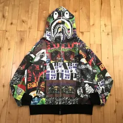 Album Monogram shark full zip hoodie Sサイズ シャーク パーカー a bathing ape BAPE エイプ ベイプ アベイシングエイプ yai8