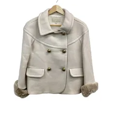 UNTITLED(アンタイトル) コート サイズ2 M レディース美品  - ベージュ 長袖/ショート丈/ファー着脱可/秋/冬