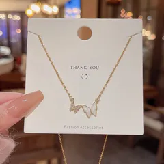 蝶 バタフライ ネックレス ゴールド 上品デザイン
