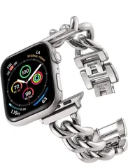 Apple Watch バンド ステンレス チェーン 調整器具不要 キラキラ