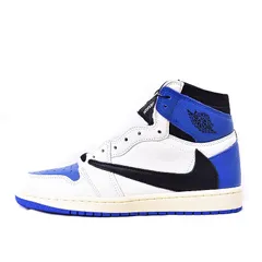 ナイキ NIKE TRAVIS SCOTT × FRAGMENT × NIKE AIR JORDAN 1 HIGH MILITARY BLUE トラヴィス・スコット フラグメント エアジョーダン1 スニーカー US8.5 靑 ブルー DH3227-105