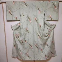 ポリエステル着物専門店in.style◆美品◆小紋着物◆袷◆広衿◆リョウコキクチ◆洗える着物◆裄68.5cm◆丈164.5cmのサムネイル