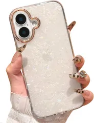 竹下工房 パウダーラメがかわいいスマホケース foriPhone LC-100 (マルチカラー,  iPhone17)