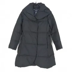 ラルフローレン キッズ スナップボタン ダウンジャケット ロング丈 ブラックS(7) (HU41601)