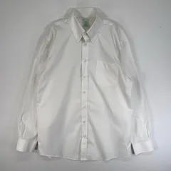 古着 ブルックスブラザーズ Brooks Brothers 長袖シャツ ボタンダウン 胸ポケ SLIM M  ホワイト 無地 メンズ