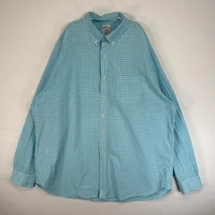 古着 ブルックスブラザーズ Brooks Brothers 長袖シャツ 胸ポケ REGULAR FIT ボタンダウン XL  ブルー系 チェック メンズ