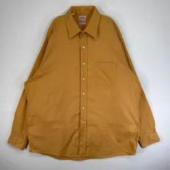 古着 ブルックスブラザーズ Brooks Brothers 長袖シャツ 胸ポケ カラーステイ 大きいサイズ XL  イエロー系 ドット メンズ